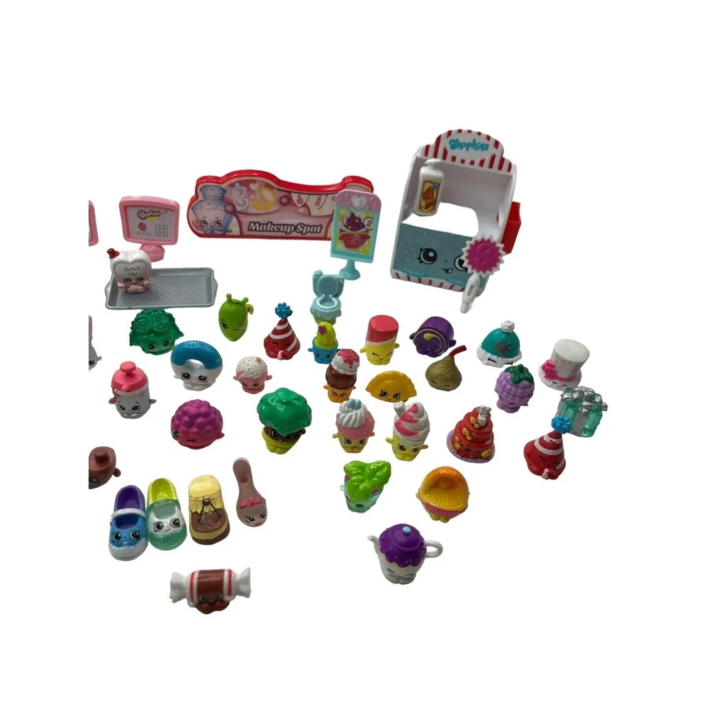 Shopkins Lot Of 59 Various Series /Seasons Bag Basket Pet Carrier Shopping Cart